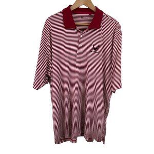 U.S. Air Force Mens Size 2XL Red/White Striped Short Sleeve Polo Shirt Arc Brand